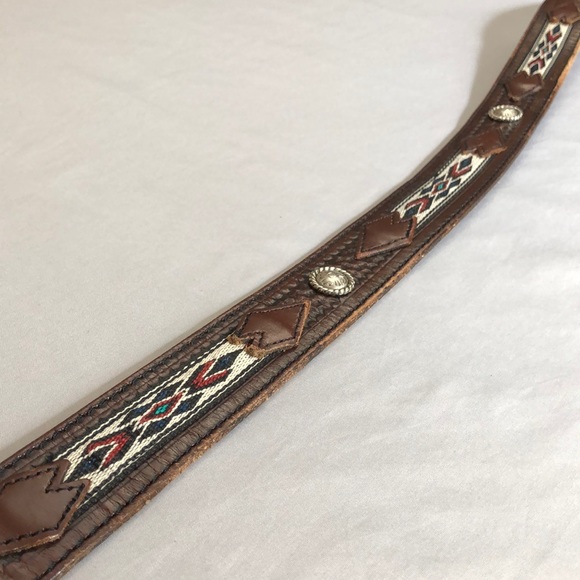 Distressed Western Style Belt Sz 32 - Picture 8 of 8